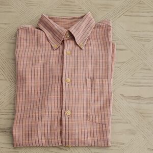North Forty Four Soft 100% Cotton Pink Striped Men's Shirt Size Medium